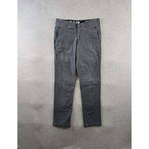 Dixxon D-Flex Pants Size 30 x 30‎ Gray Stretch Chino Style Plain Stealth Casual